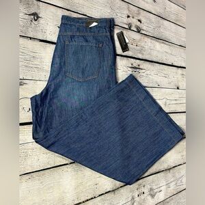 Banana Republic Blue Flare Wide Leg Jeans Classic Style
